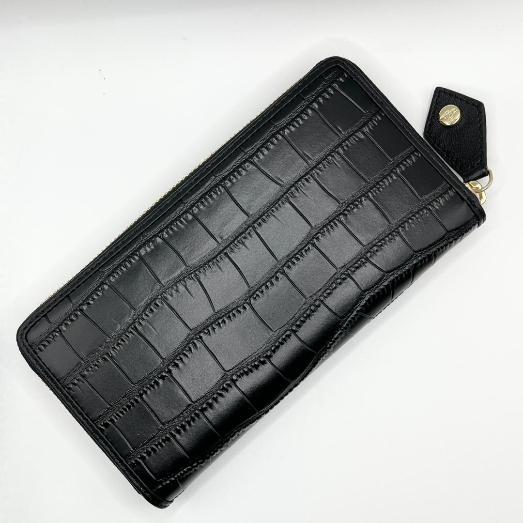 人気 未使用 Vivienne Westwood ワニ風 黒 シンプル ウロコ