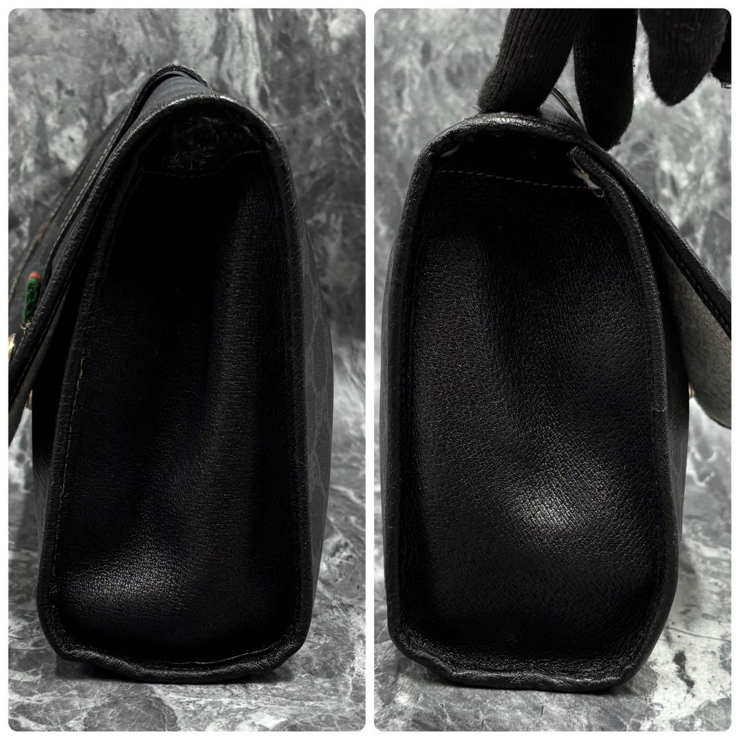 ✨極美品✨GUCCI シェリーライン GG ブラック クラッチバッグ NC