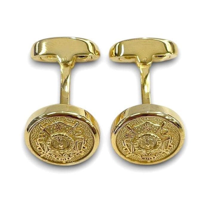 ヘンリープール 英国製 刻印入り カフリンクス カフスボタン スウィヴル式 金