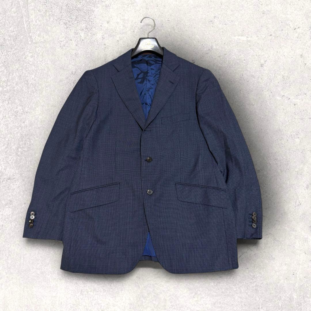 ユニバーサルランゲージ　セットアップ　３ピース　段返し　千鳥柄　XL相当