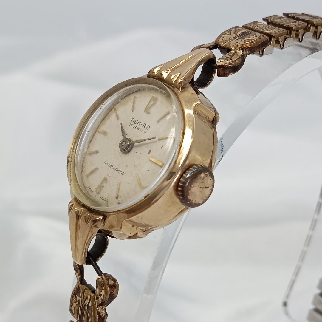 DEN-RO 18金 17石 金無垢 腕時計 ゴールド デンロ ジャンク品