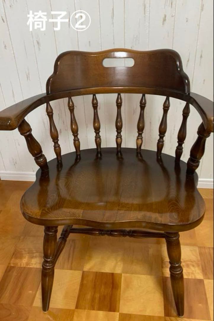 ②飛騨産業 キツツキマーク ダイニングチェア 1脚