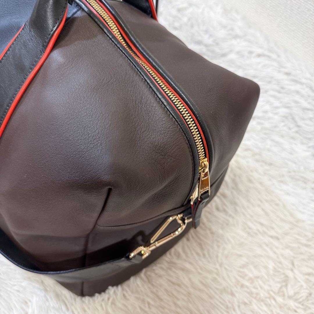 【美品】 Paul Smith ボストンバッグ オールレザー 2way ブラウン