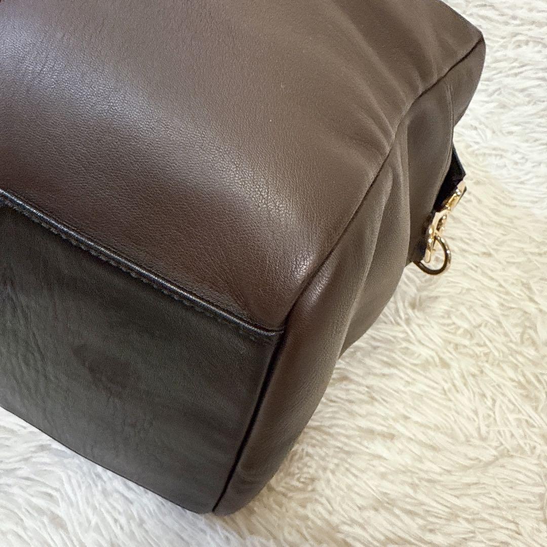 【美品】 Paul Smith ボストンバッグ オールレザー 2way ブラウン