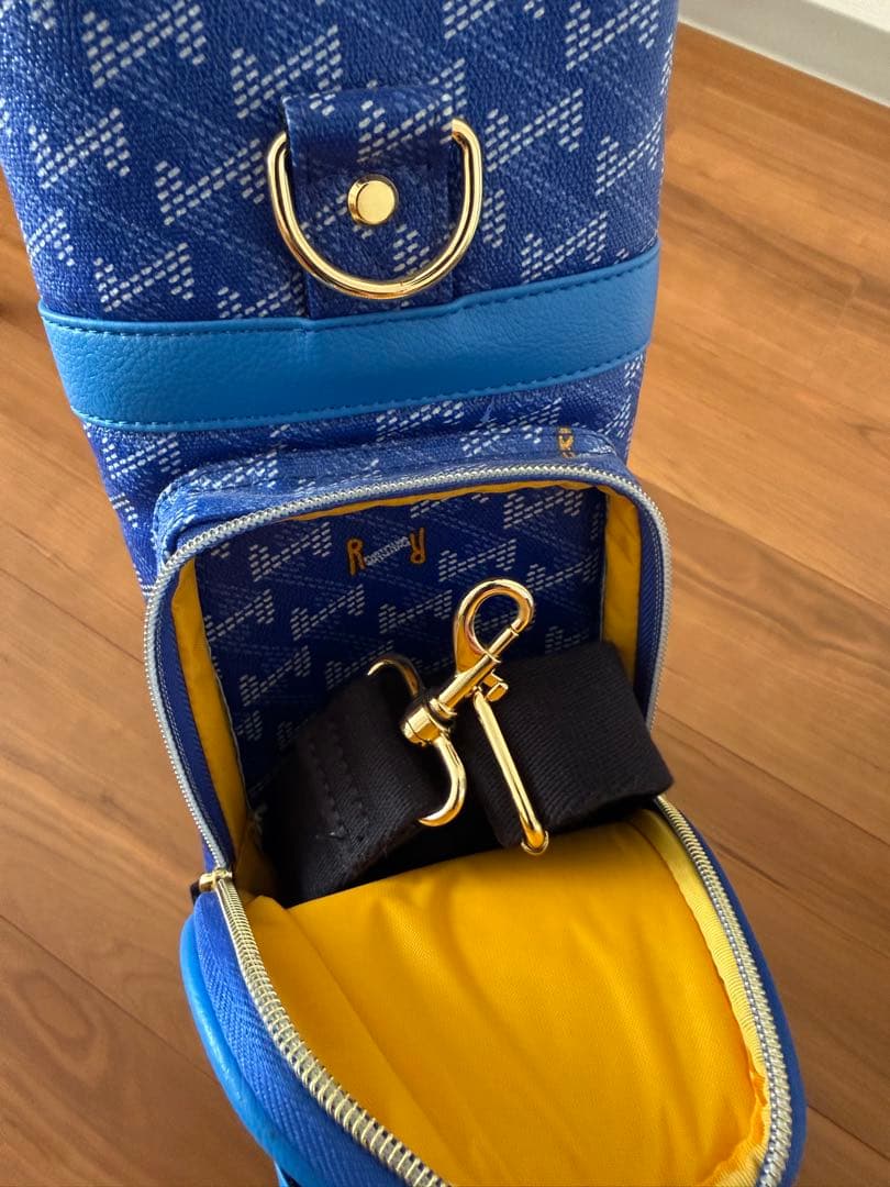 【1回のみ使用】レザレクション セルフスタンドバッグ アルデア 幾何学柄 ブルー