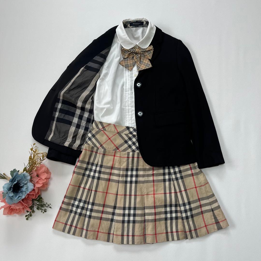 豪華4点✨バーバリーロンドン　フォーマルスーツ　女の子ノバチェック120〜130