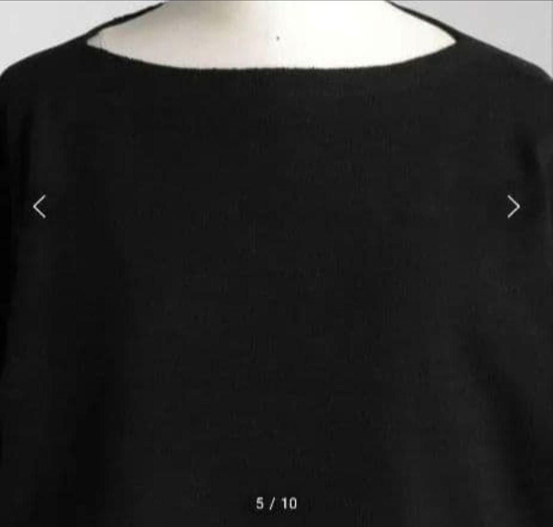 ＜LOEFF（ロエフ）＞ コットン パイル カットソー　黒　ブラック　金子綾