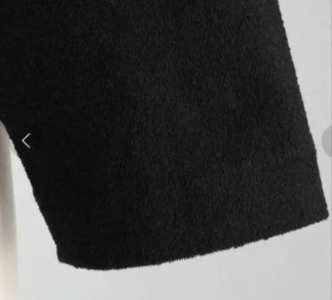 ＜LOEFF（ロエフ）＞ コットン パイル カットソー　黒　ブラック　金子綾