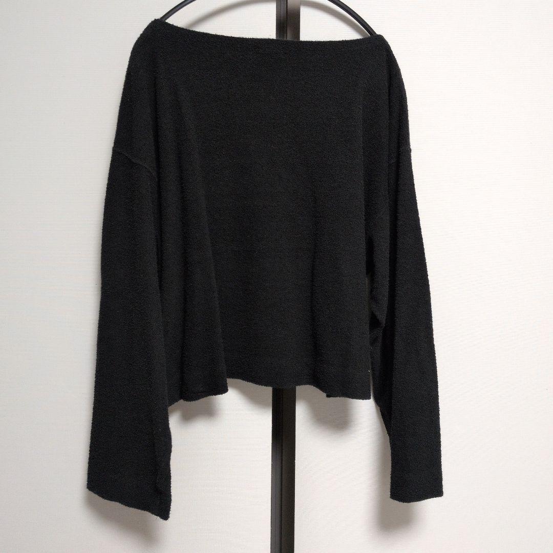 ＜LOEFF（ロエフ）＞ コットン パイル カットソー　黒　ブラック　金子綾