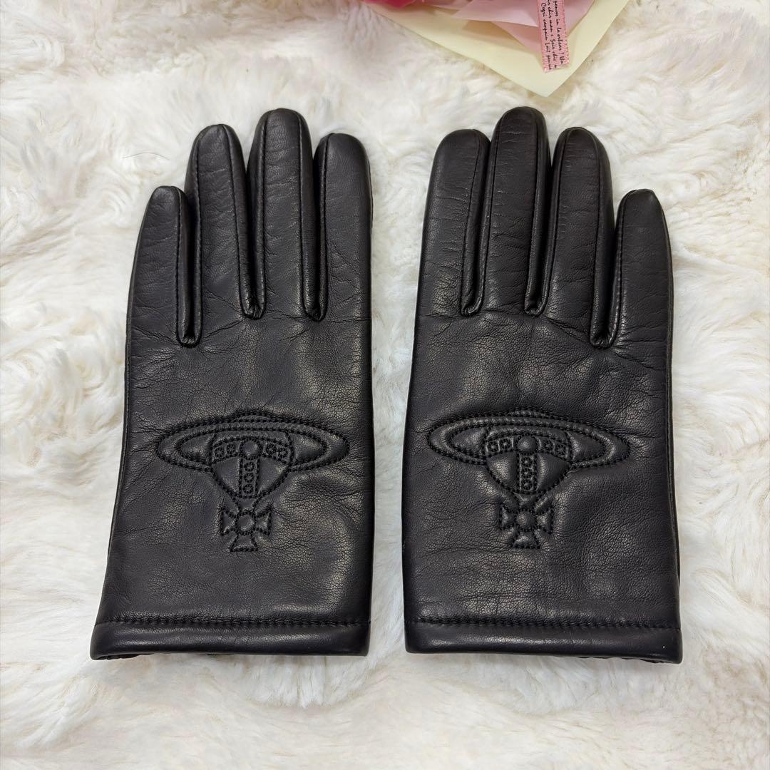 未使用Vivienne Westwood ヴィヴィアン レザー グローブ オーブ