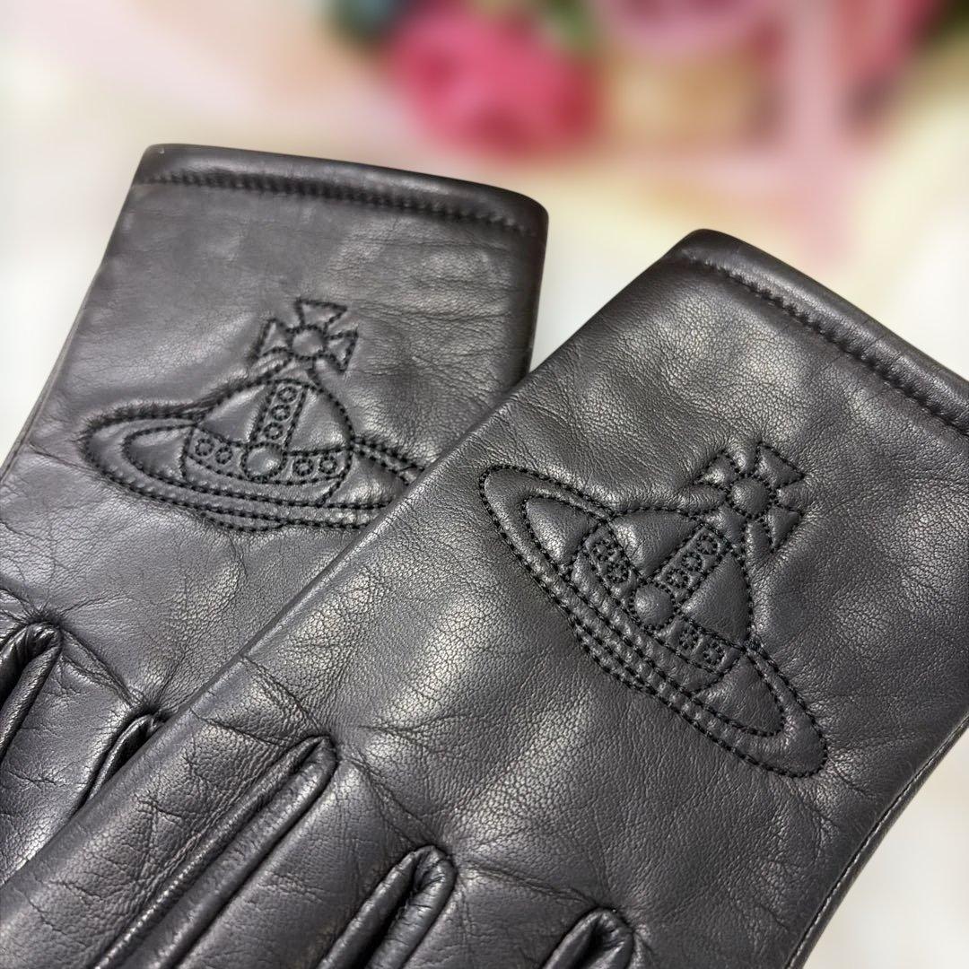 未使用Vivienne Westwood ヴィヴィアン レザー グローブ オーブ