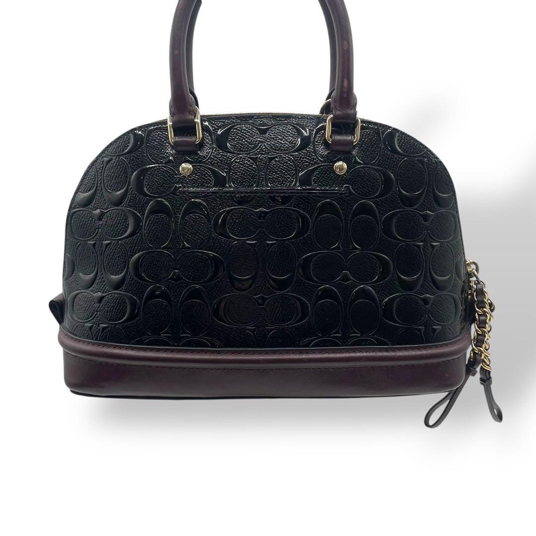 極美品✨️訳あり コーチ 2way ショルダーバッグ シエラ エンボス加工 黒