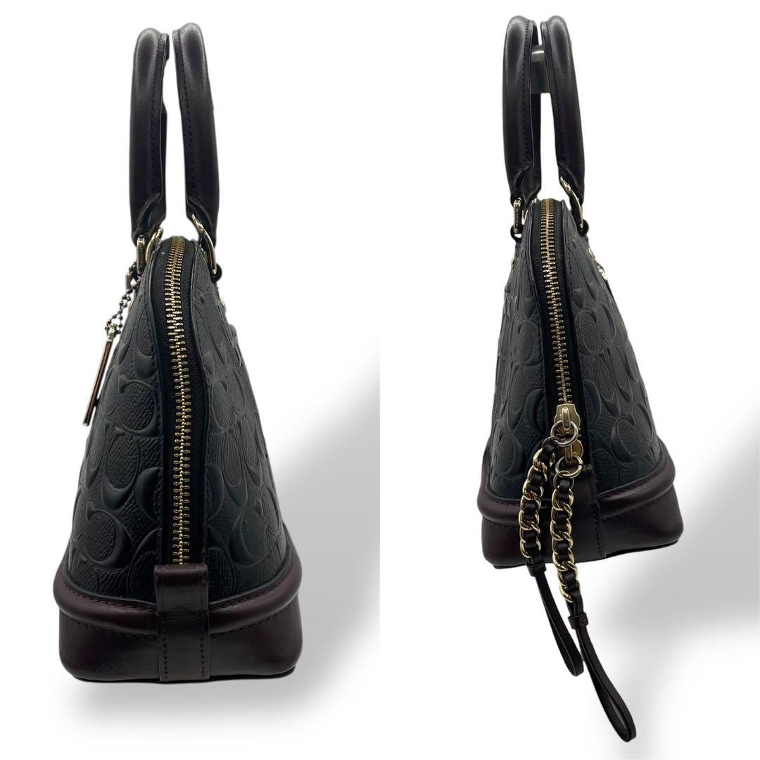 極美品✨️訳あり コーチ 2way ショルダーバッグ シエラ エンボス加工 黒