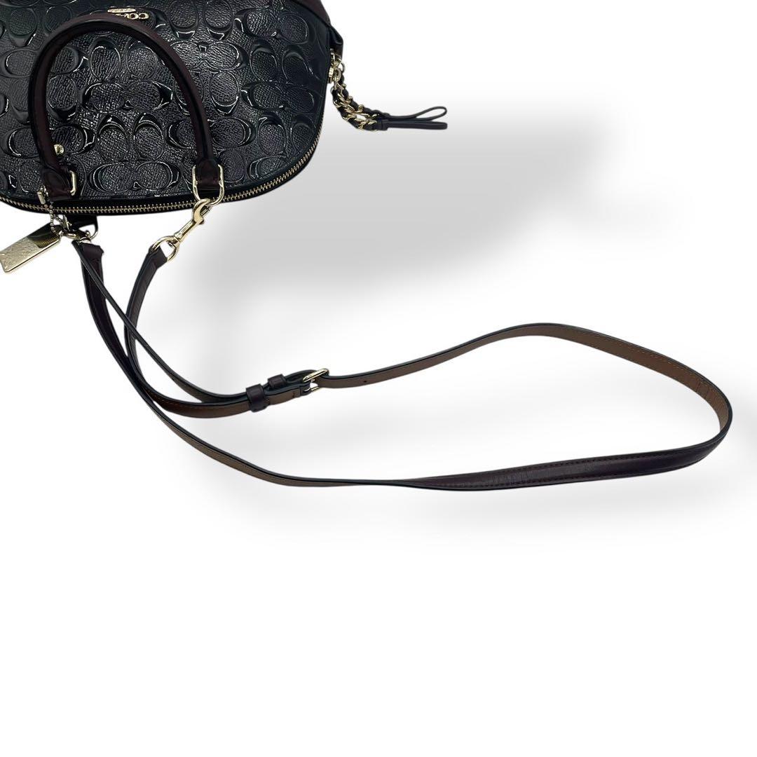 極美品✨️訳あり コーチ 2way ショルダーバッグ シエラ エンボス加工 黒