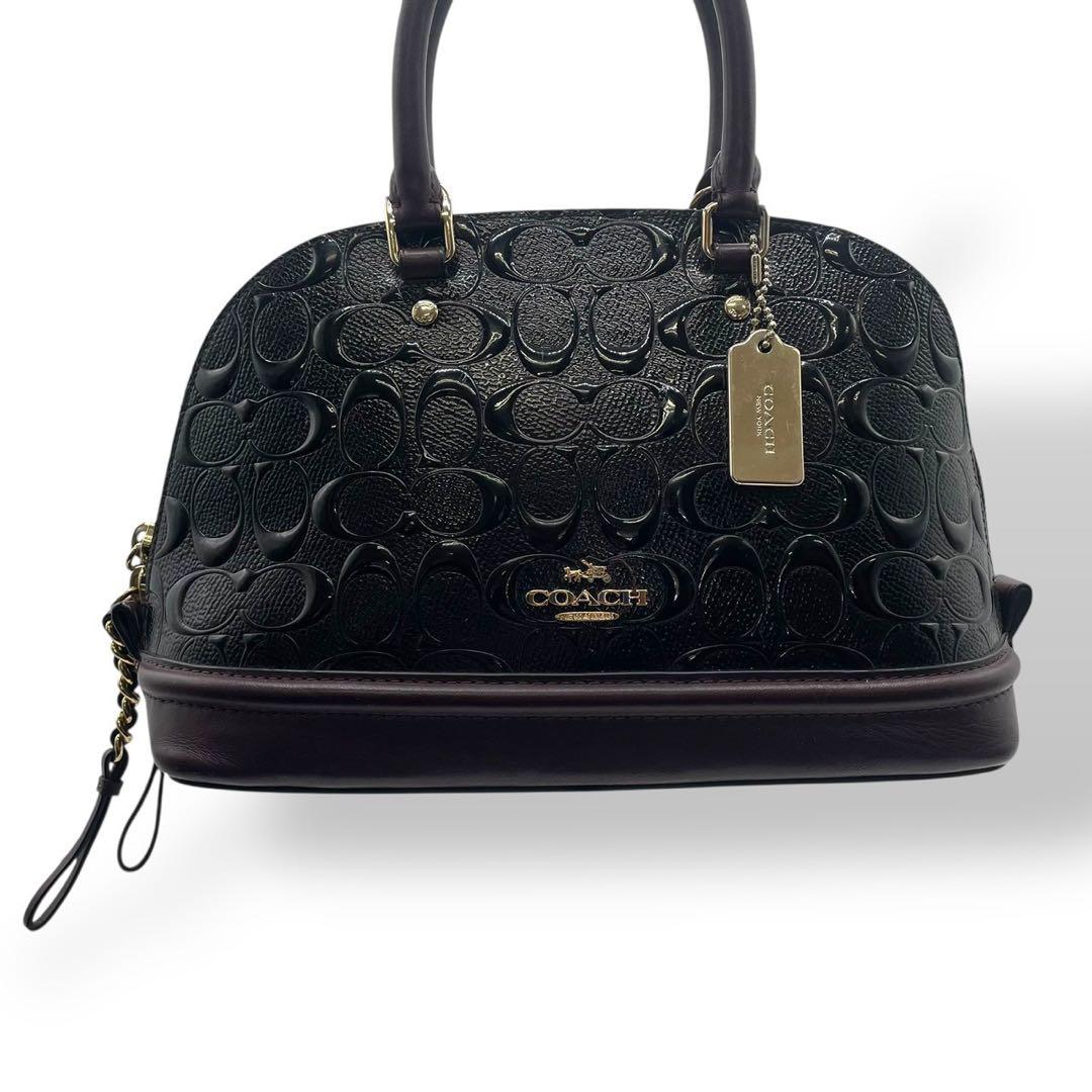 極美品✨️訳あり コーチ 2way ショルダーバッグ シエラ エンボス加工 黒