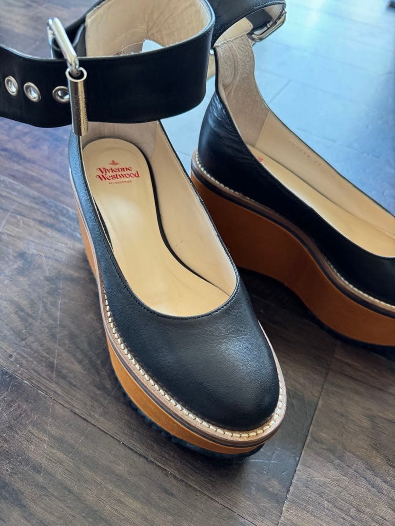 Vivienne Westwood ブラックプラットフォームシューズ