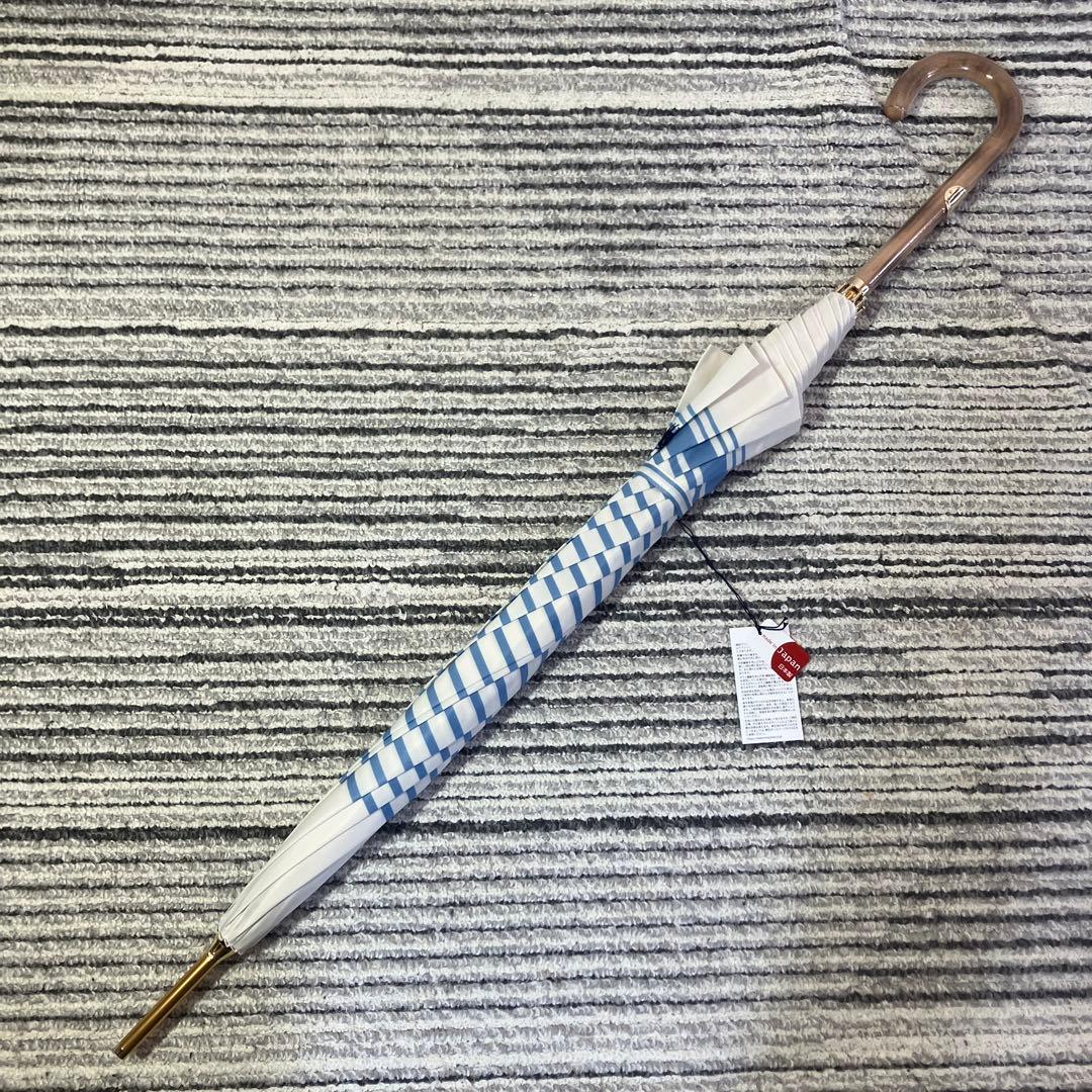 【未使用品】ポロラルフローレン ボーダー 長傘 ブルー 60cm