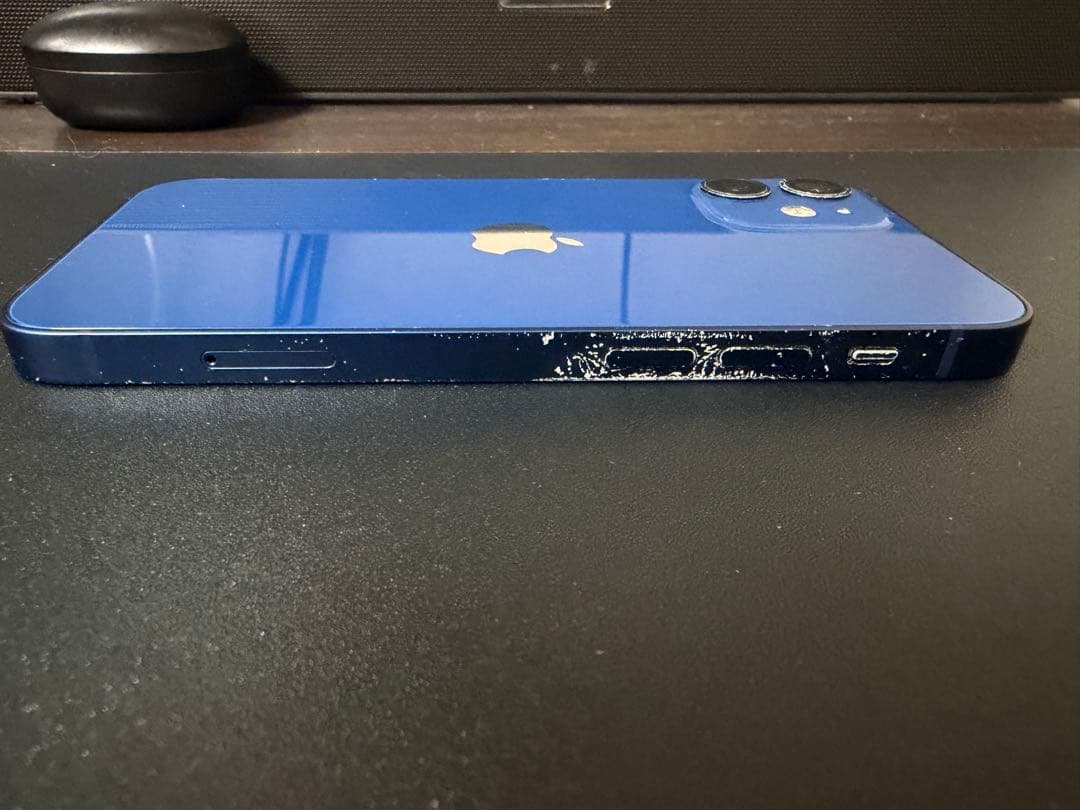 nonmgiPhone 12 mini ブルー／イヤホン変換アダプター付き