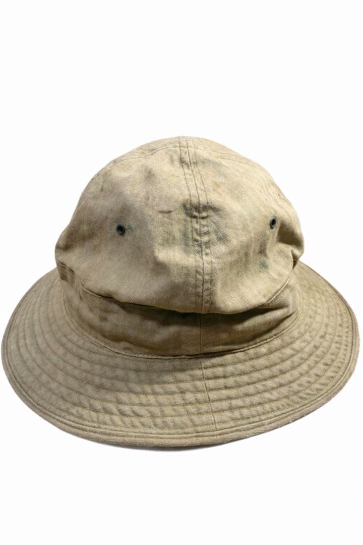 40s us.army ミリタリーハット　HBT ステンシル　襤褸