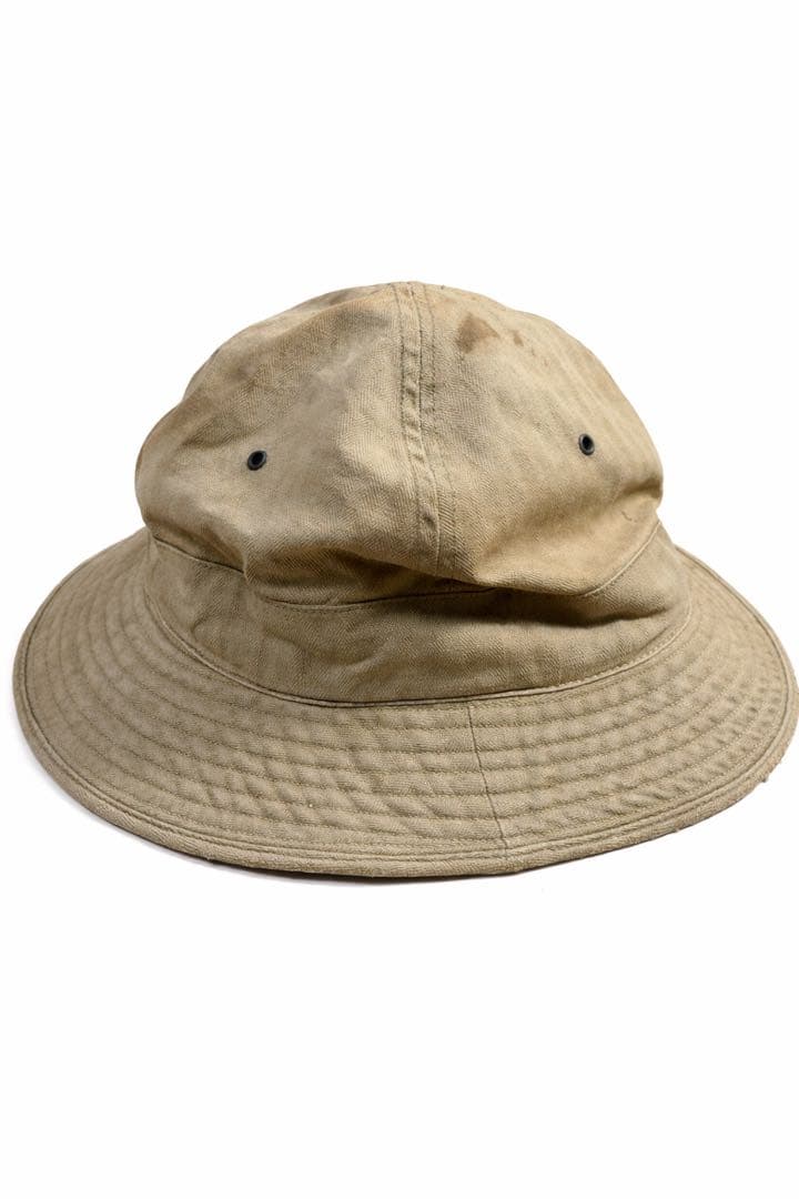40s us.army ミリタリーハット　HBT ステンシル　襤褸