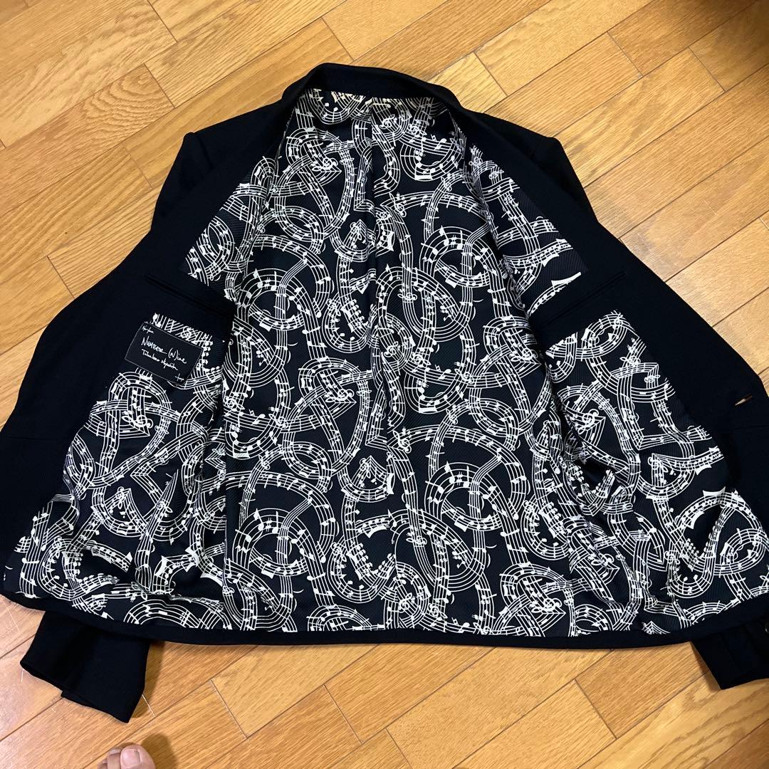 ナンバーナイン黒 音符ショートジャケット