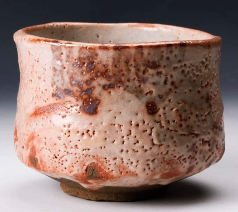 【最上位作　桃山陶】三浦繁久 志野茶碗 共箱 栞 茶道具　荒川豊蔵　加藤唐九郎