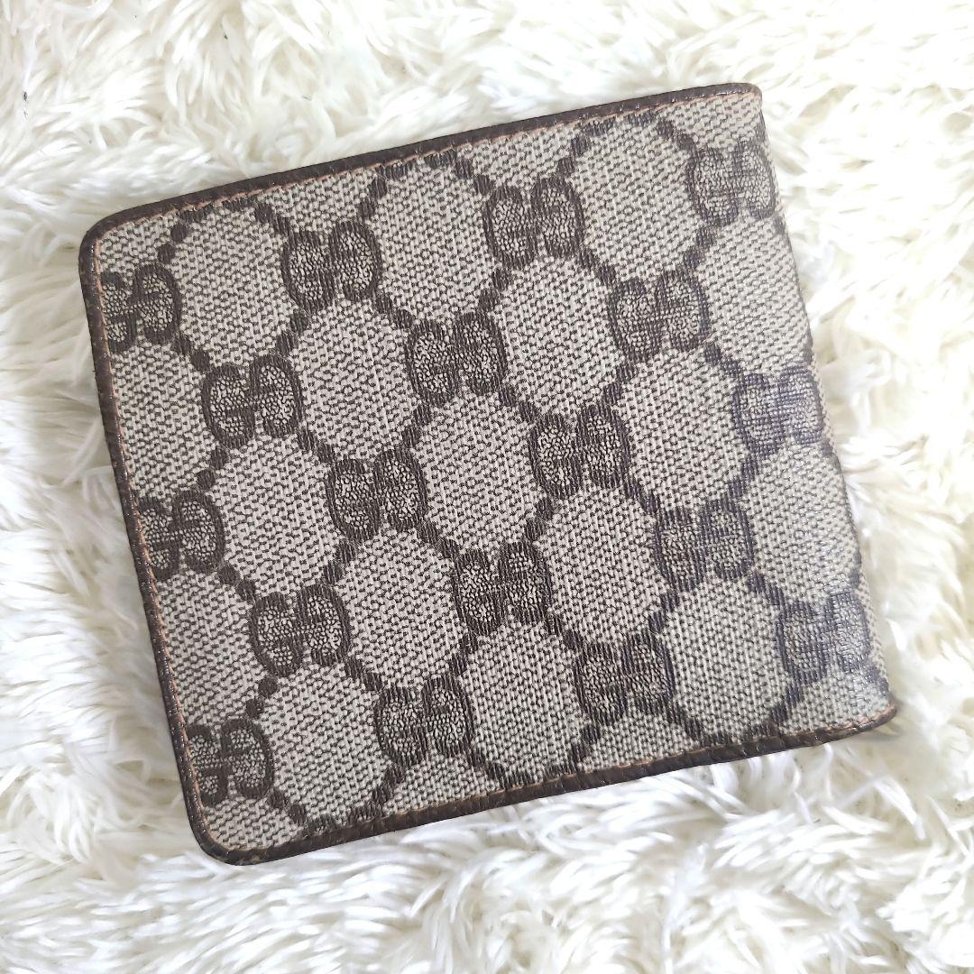 GUCCI グッチ 二つ折り財布 GG柄 オールドグッチ PVC 総柄