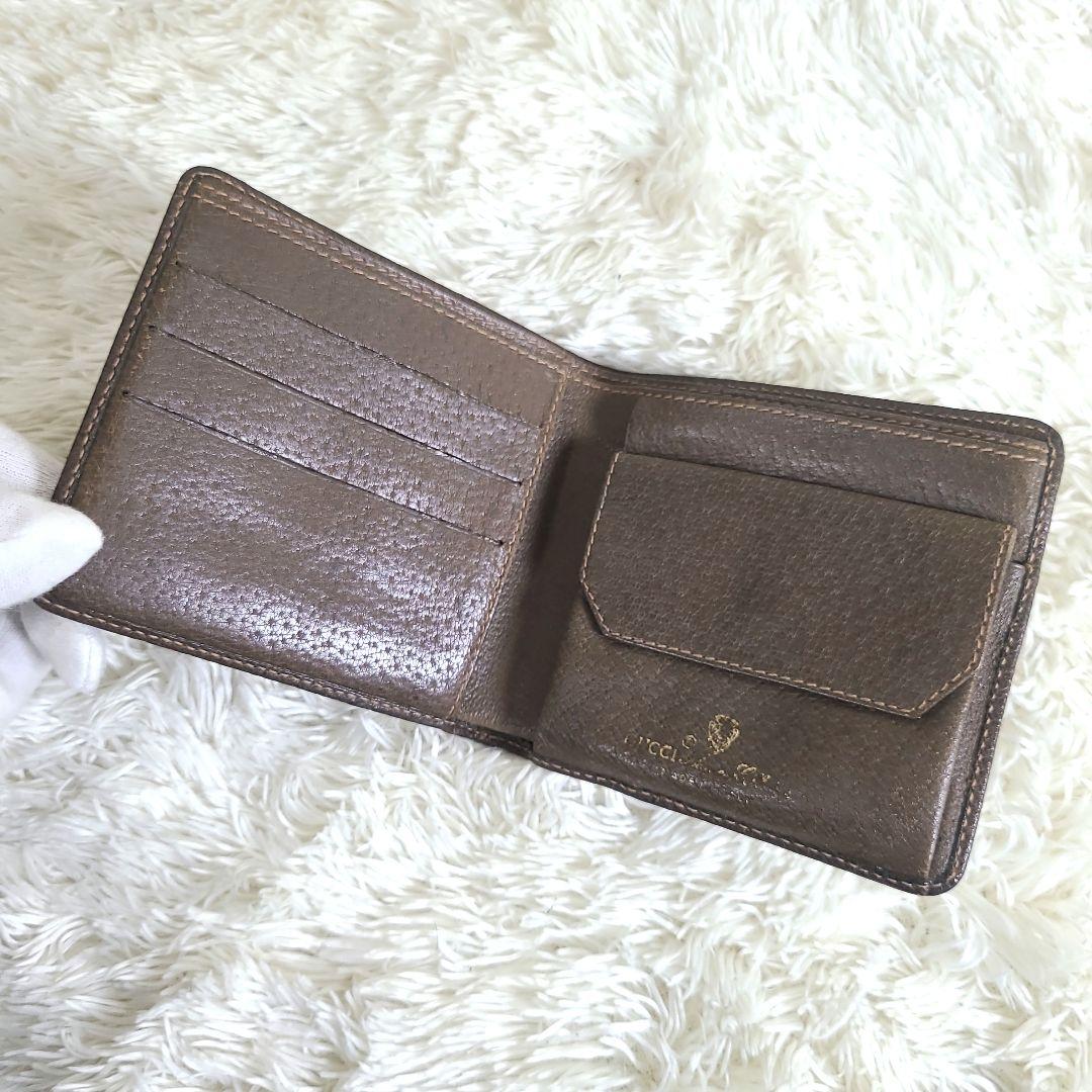 GUCCI グッチ 二つ折り財布 GG柄 オールドグッチ PVC 総柄