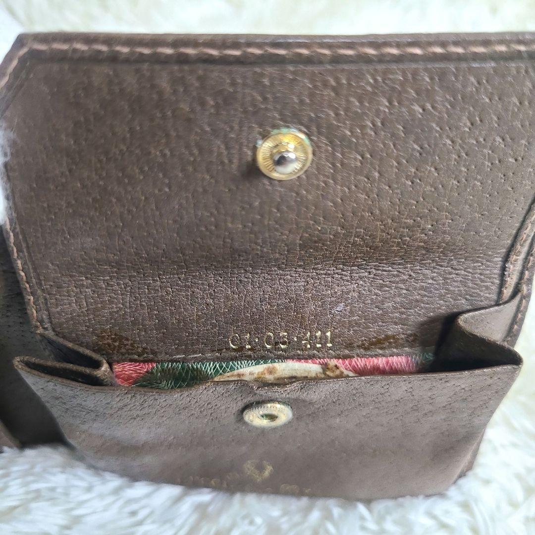 GUCCI グッチ 二つ折り財布 GG柄 オールドグッチ PVC 総柄
