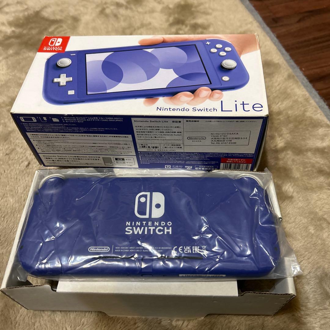 Nintendo Switch Lite 青 不動　水没