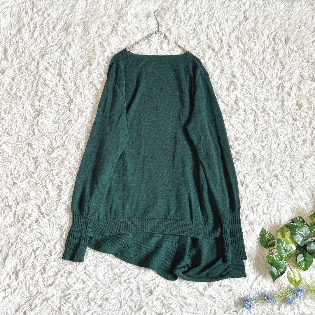 美品⁂センソユニコ⁂ロングニットチュニック　プルオーバー　ドット　サークル　凹凸