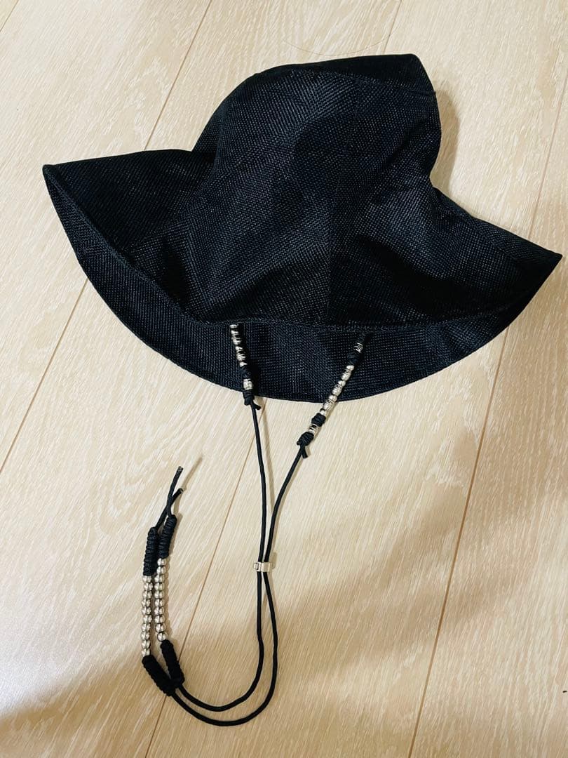 帽子 MEDI BEADS STRING STRAW HAT