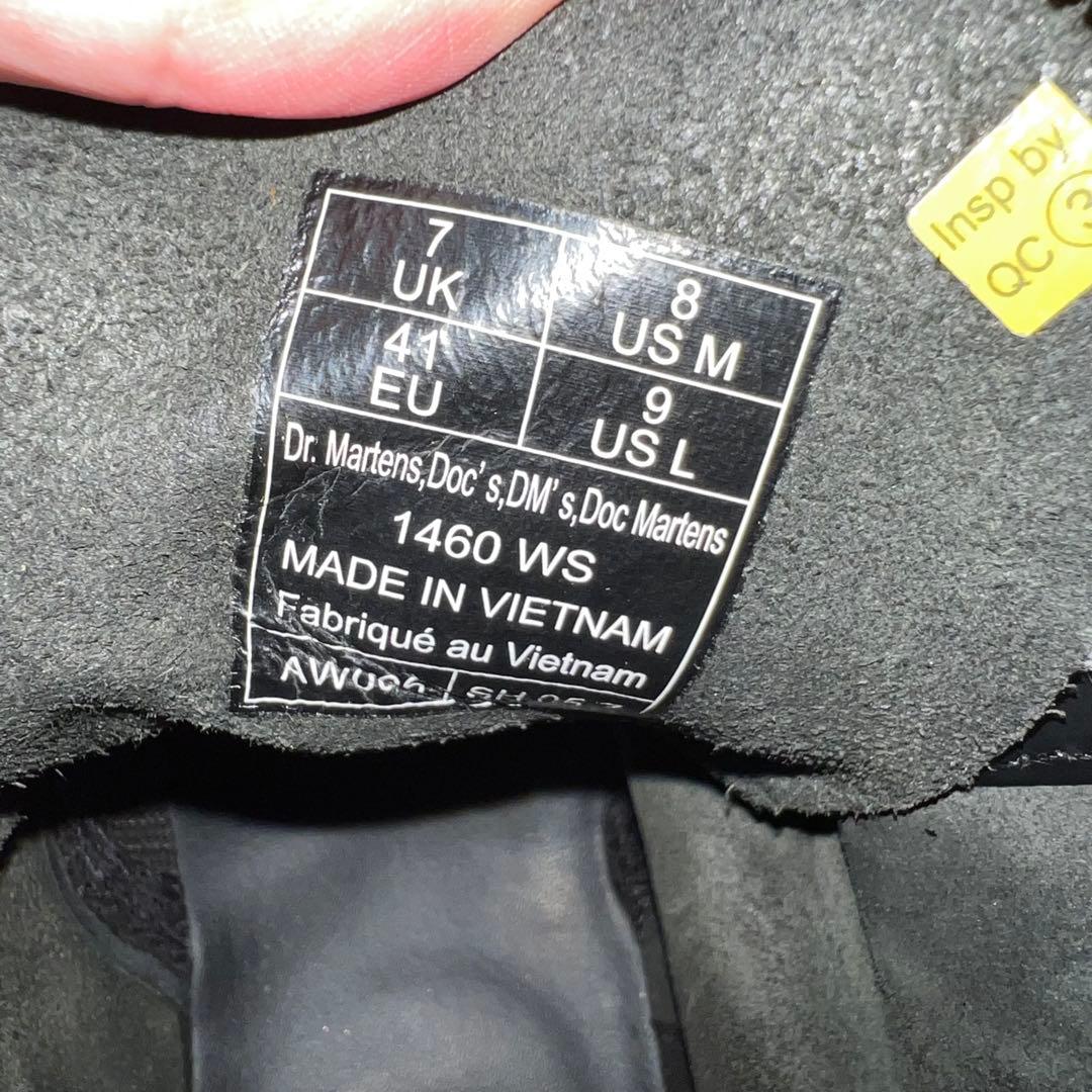 ドクターマーチン　UK7 us8 ホワイトステッチ　白ステッチ