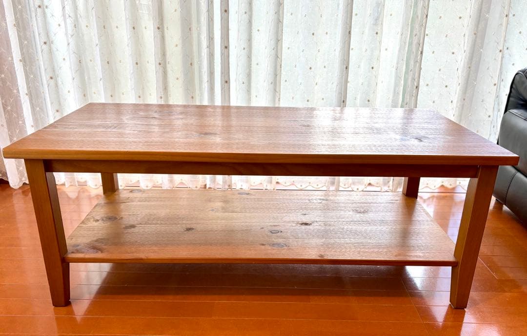 ローテーブル　センターテーブル　ニトリ　木目　リビングボード