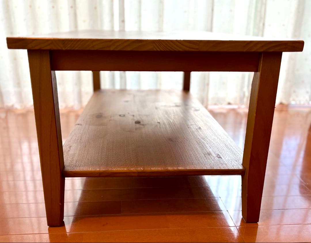 ローテーブル　センターテーブル　ニトリ　木目　リビングボード