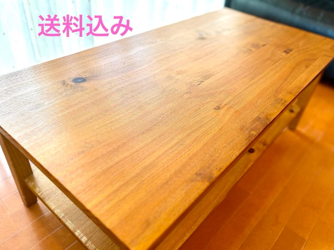 ローテーブル　センターテーブル　ニトリ　木目　リビングボード
