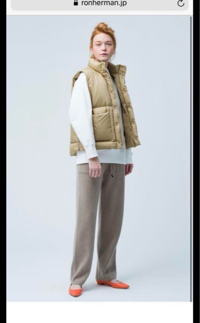 ロンハーマン　リサイクルダウンベスト ベージュ