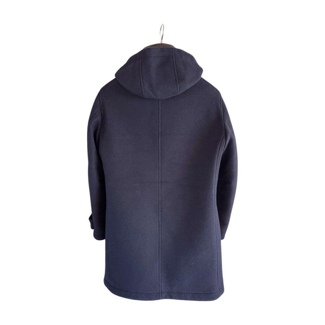 【【HERNO／ヘルノ】ネイビー ウール×ダウン 高級メンズコート（46）