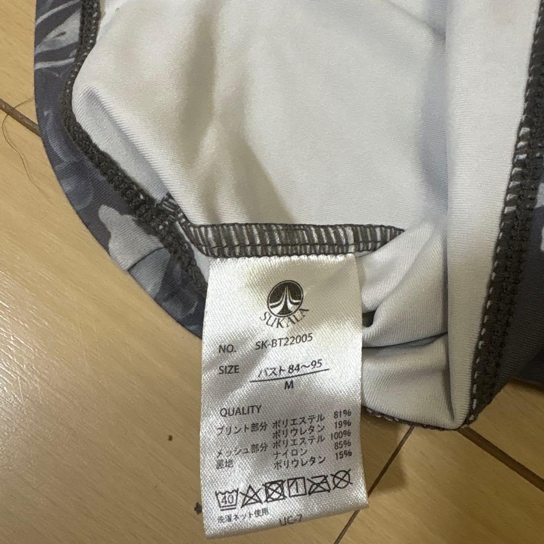 グレー系花柄 ヨガウェア Mサイズ