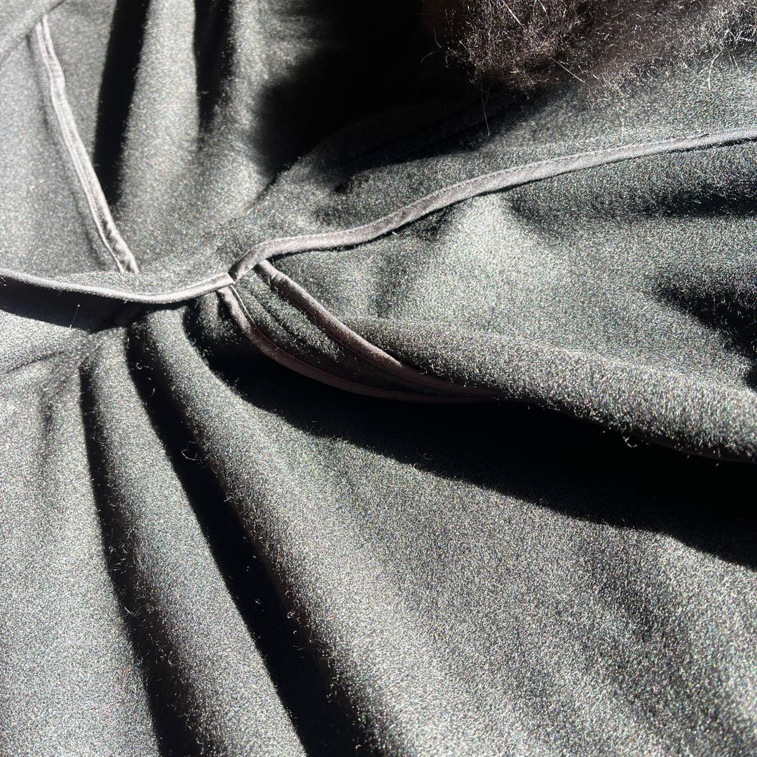 フード付きファーケープコート(ＢＫ)