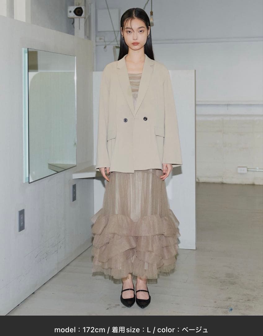 ANDRESD ボリュームチュールジャケットセットドレス