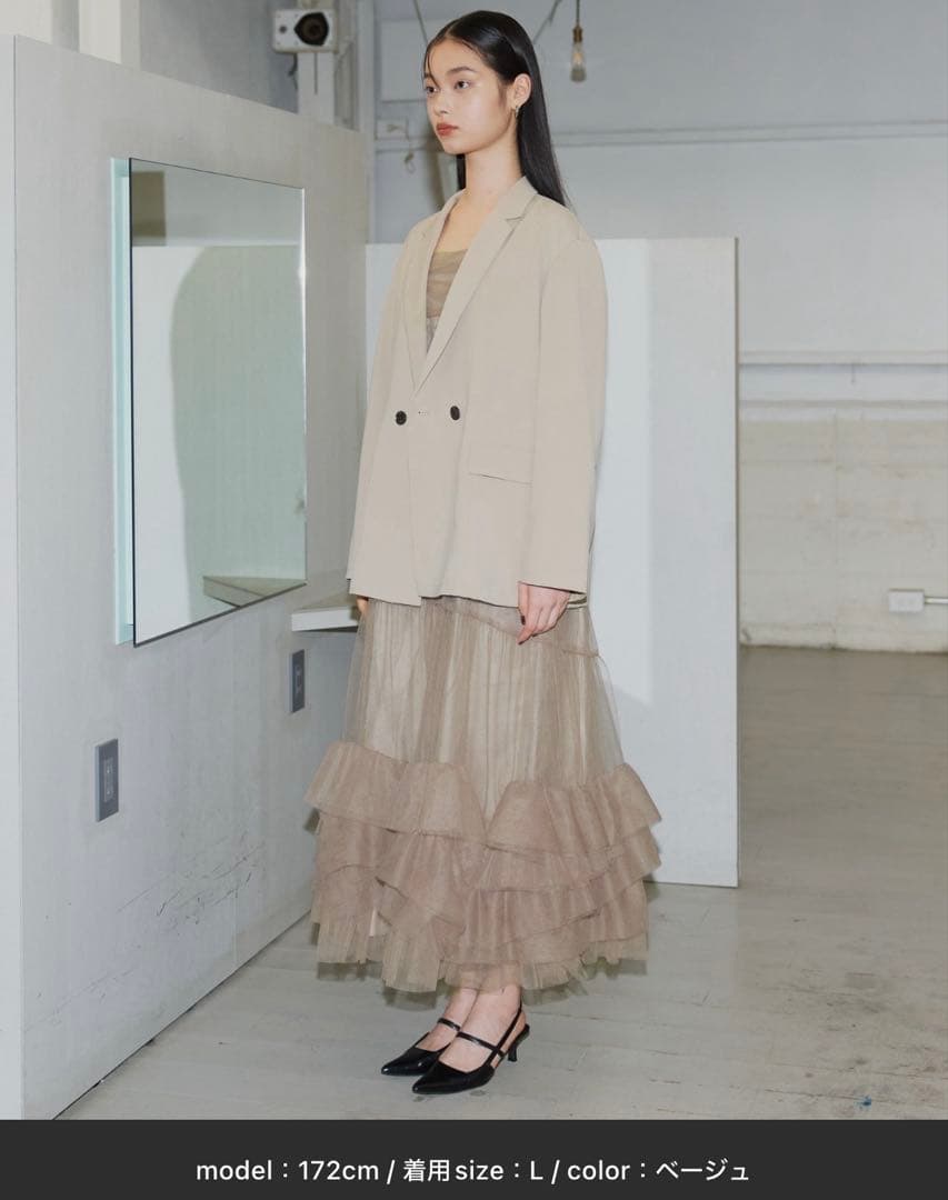 ANDRESD ボリュームチュールジャケットセットドレス