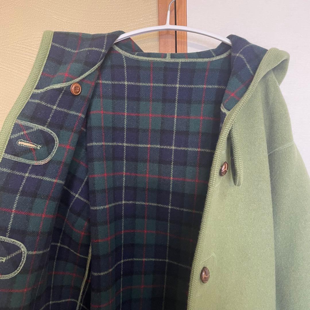 【美品】元町 lebeau チャーミングコート ミディアム　リバーシブル 緑 M