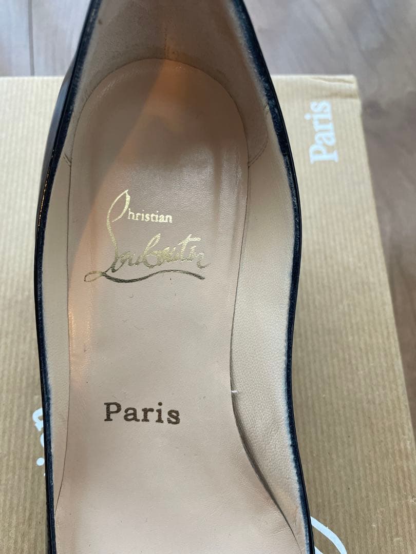 Christian Louboutin 黒 ポインテッドトゥウェッジヒール