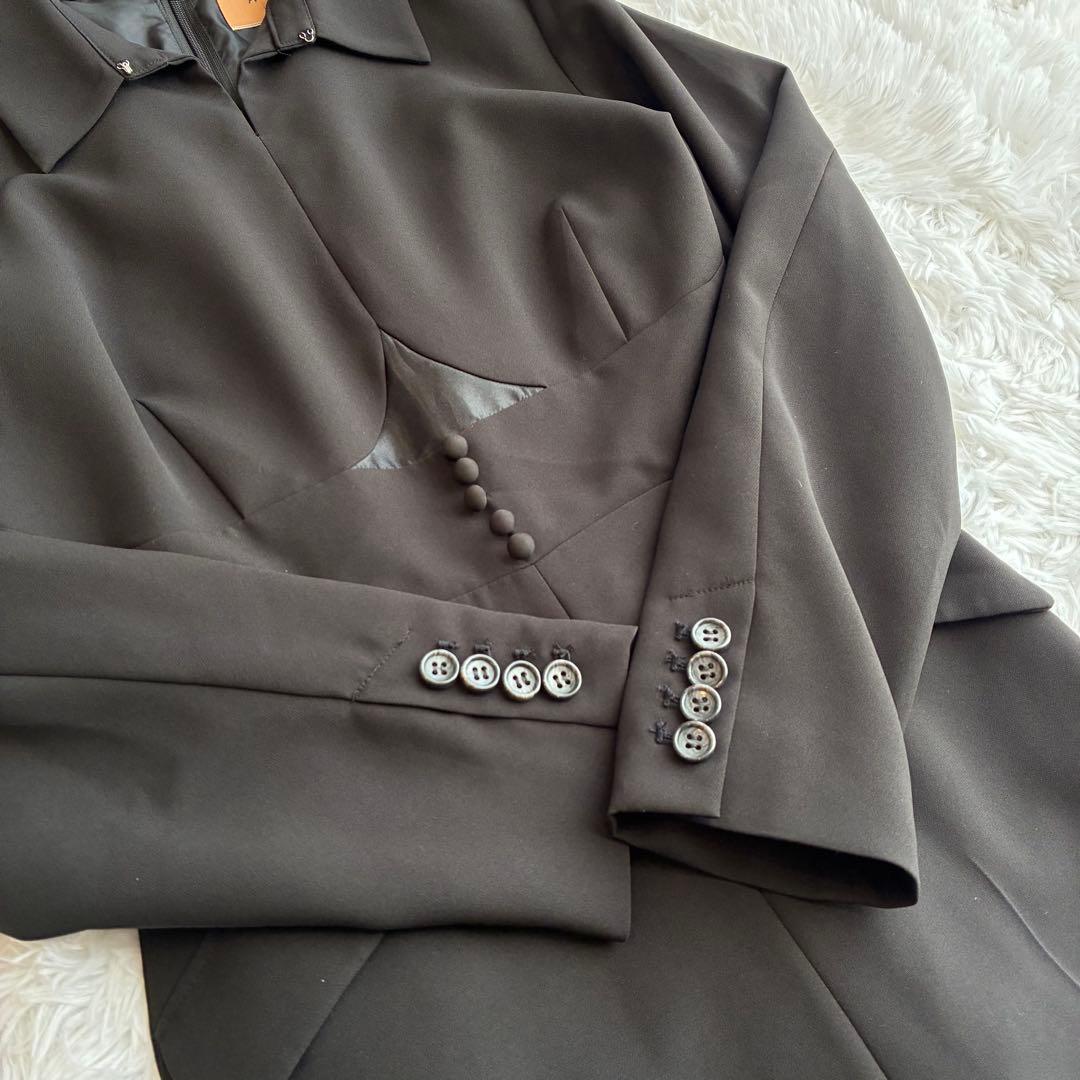 サロペット・オーバーオール・オールインワン Ameri UND BAL COLLAR FRONT OPEN JUMPSUIT