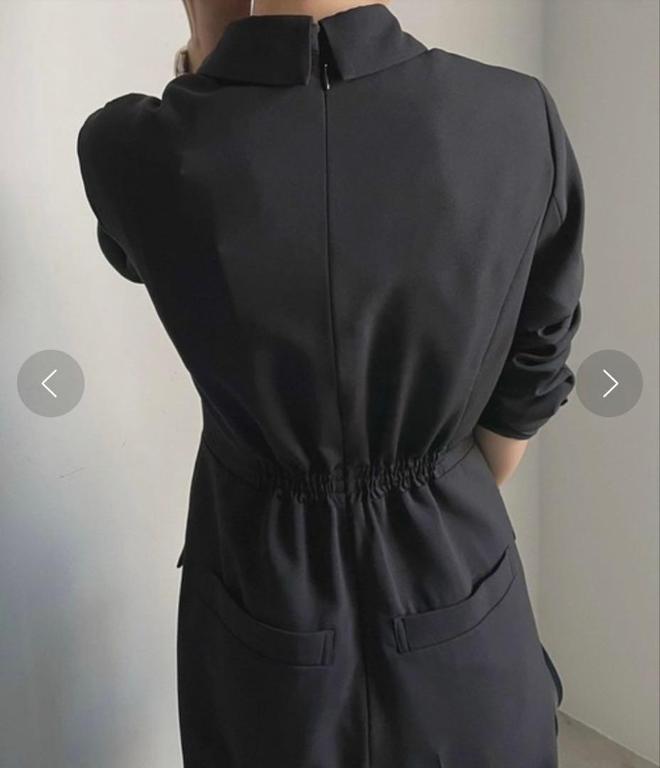 サロペット・オーバーオール・オールインワン Ameri UND BAL COLLAR FRONT OPEN JUMPSUIT