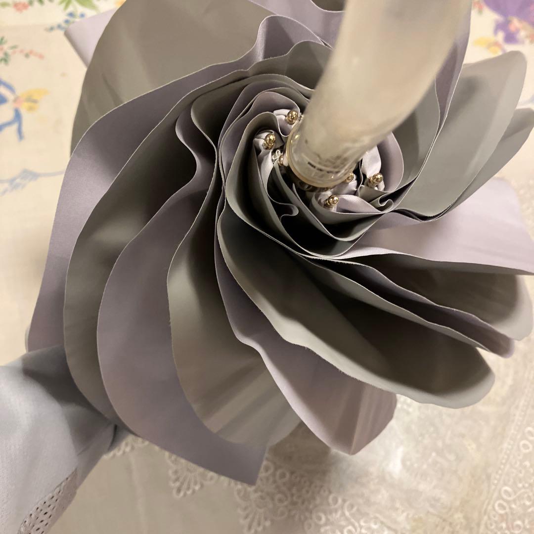 未使用❗️LANVIN‼️フリル付き折りたたみ傘 晴雨兼用