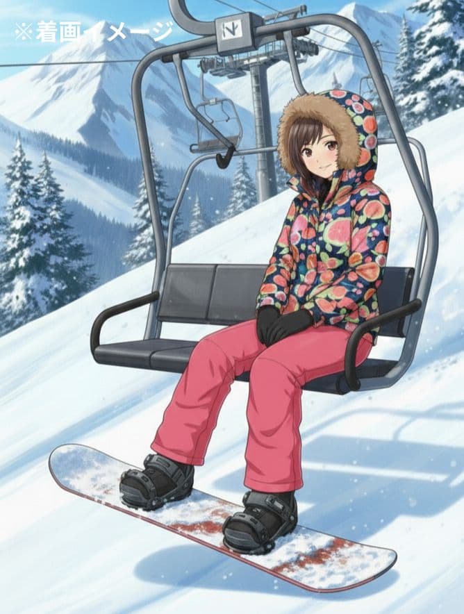 ROXY　スノボウェア　上下セット　Ｍ　フルーツ柄　　　ピンク