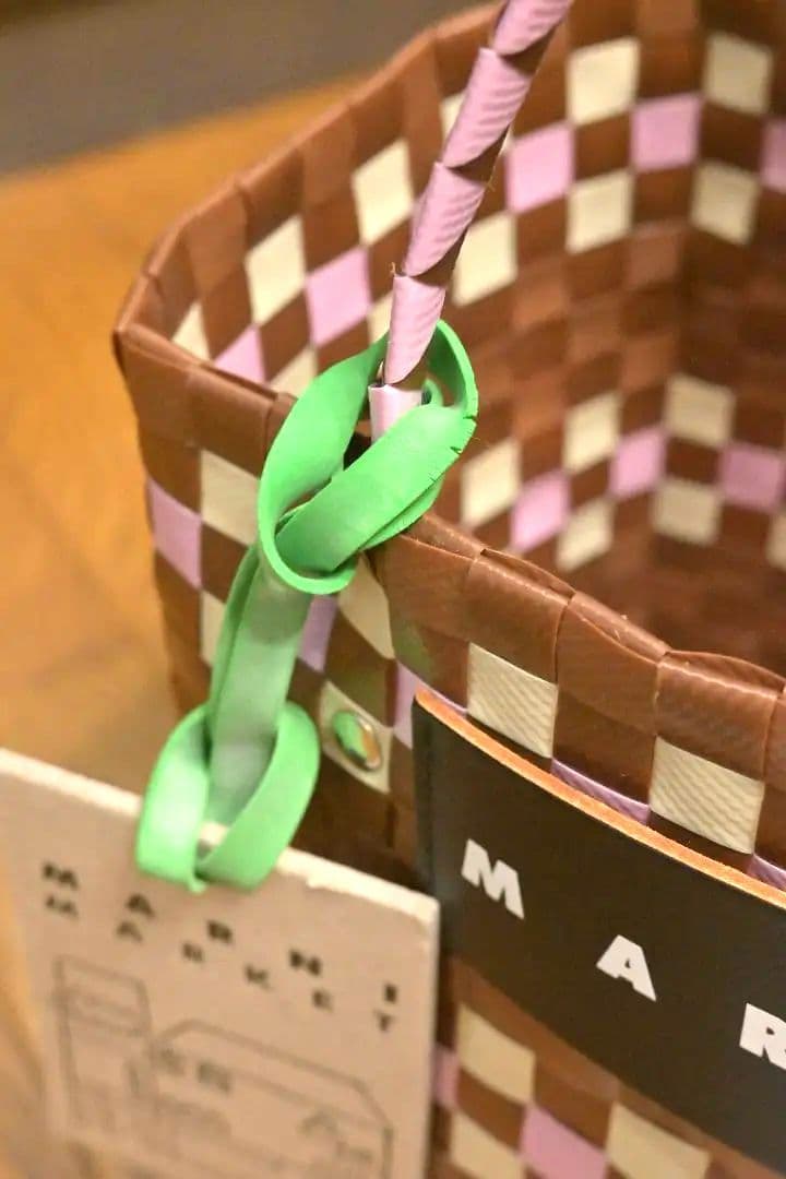 MARNI MARKET ‐ ミニバスケットバッグ シガーブラウン