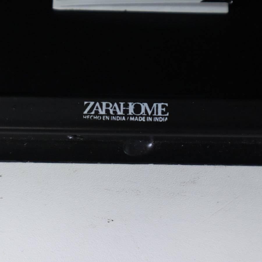 値下展示品 ザラホーム スクエアメタルベース サイドテーブル ブラック 鉄製